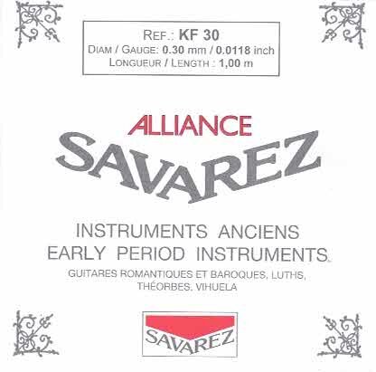 Romantic guitar trebles 64 cm Carbon Savarez