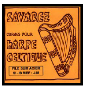 Savarez harp bass silk & steel silverplated wound short skale 27-cu