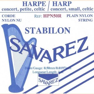 Nylon Harfe geschliffen Savarez 0,54 mm Blau